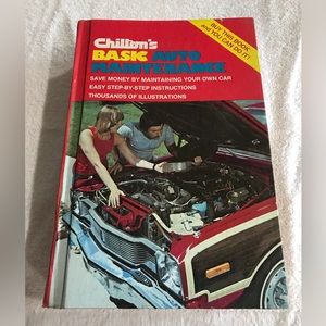 Vintage Chilton's Basic Auto Maintenance Book 
Car Truck Mechanic Illustrations